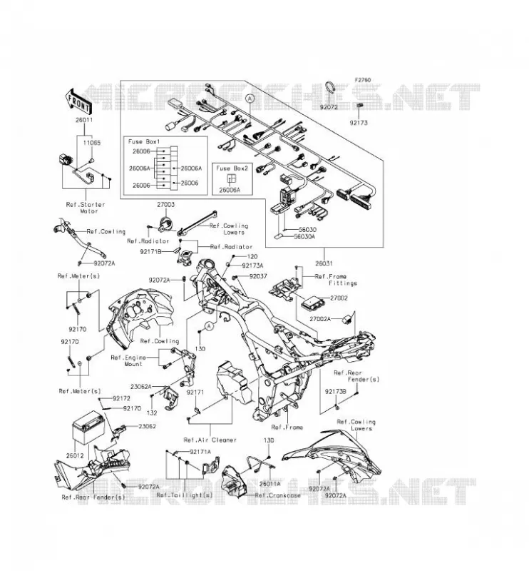 CHASSIS ELECTRICAL EQUIPMENT Kawasaki MOTOS 300 2013 NINJA 300  EX300ADF