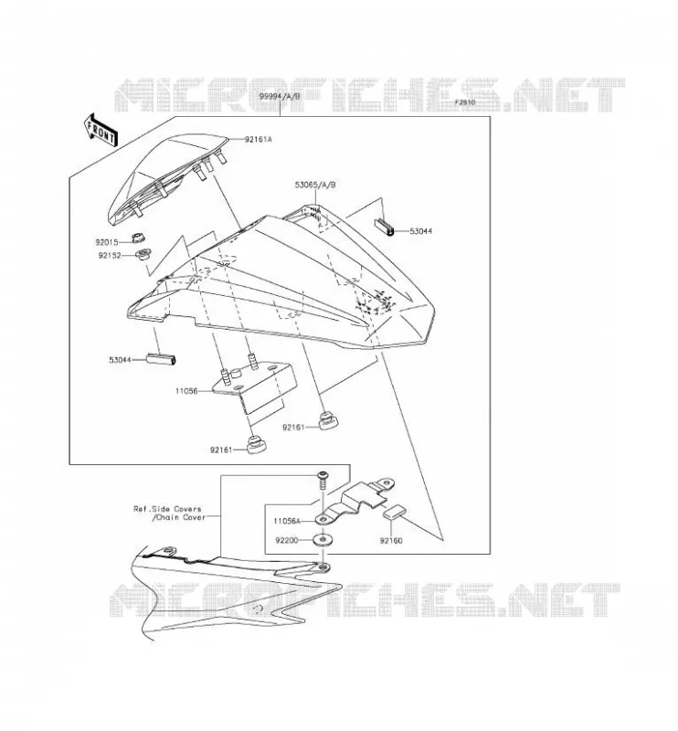ACCESSORY (COUVRE SELLE) Kawasaki MOTOS 300 2013 NINJA 300  EX300ADF