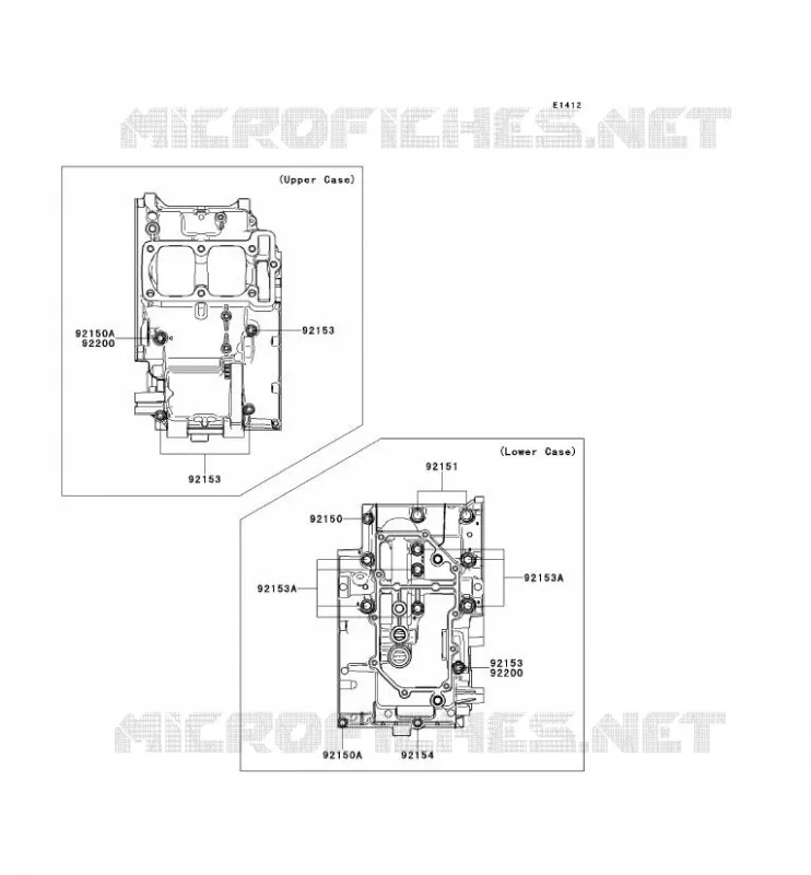 CRANKCASE BOLT Kawasaki MOTOS 300 2013 NINJA 300  EX300ADF
