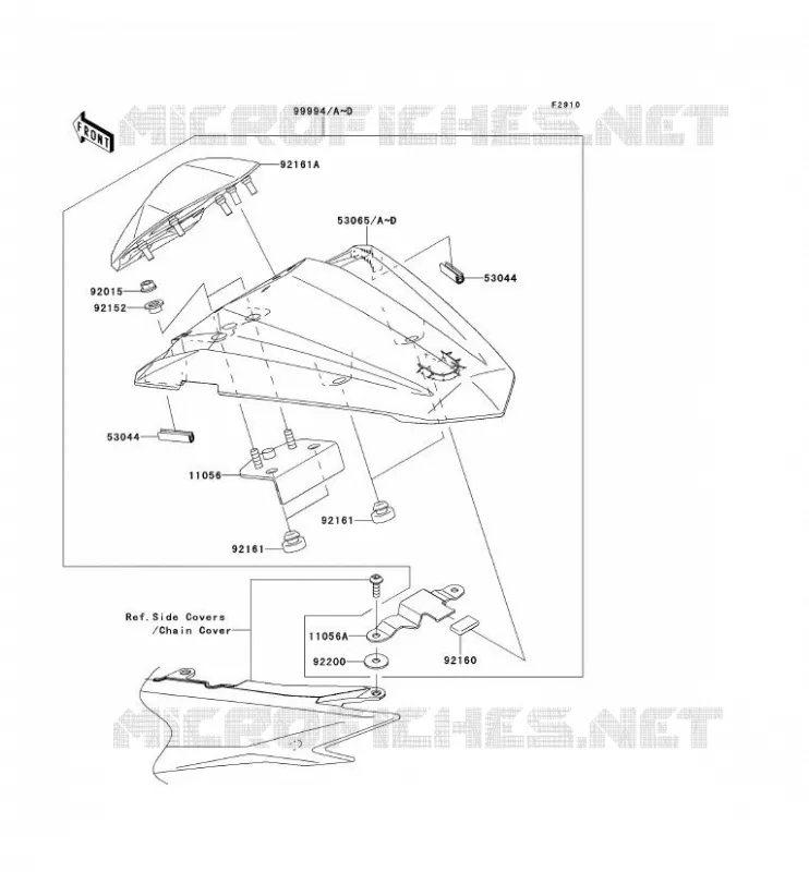 ACCESSORY (COUVRE SELLE) Kawasaki MOTOS 300 2013 NINJA 300  EX300ADFA
