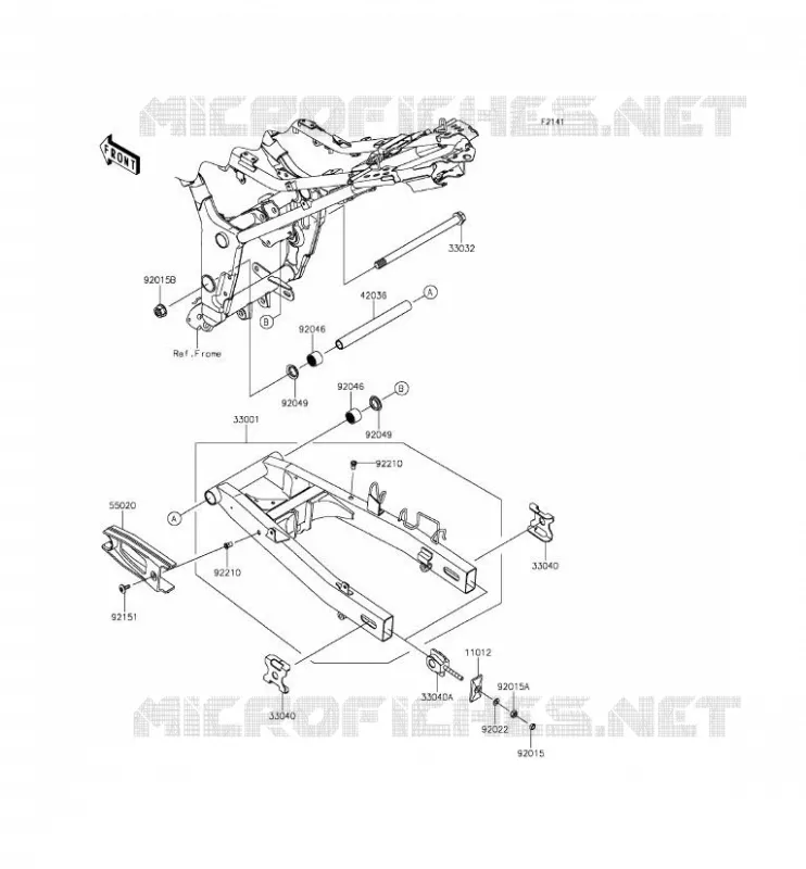SWINGARM Kawasaki MOTOS 300 2014 NINJA 300  EX300AEF