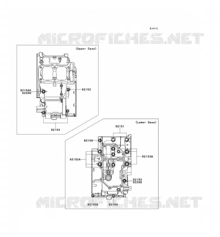 CRANKCASE BOLT Kawasaki MOTOS 300 2014 NINJA 300  EX300AES
