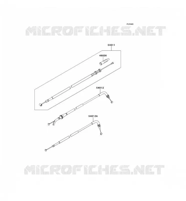 CABLES Kawasaki MOTOS 300 2014 NINJA 300  EX300AESA