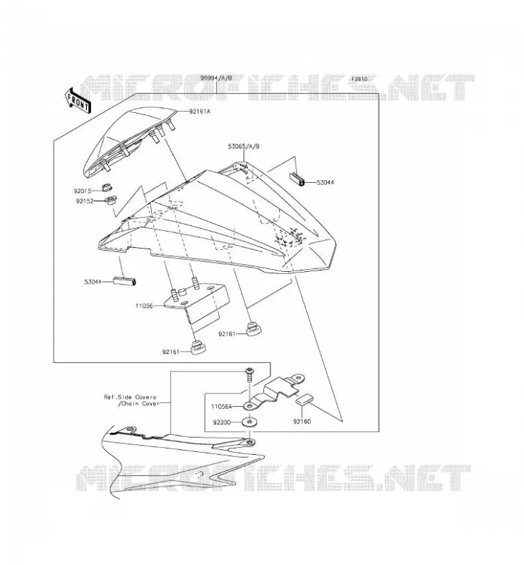 ACCESSORY (COUVRE SELLE) Kawasaki MOTOS 300 2015 NINJA 300  EX300AFS