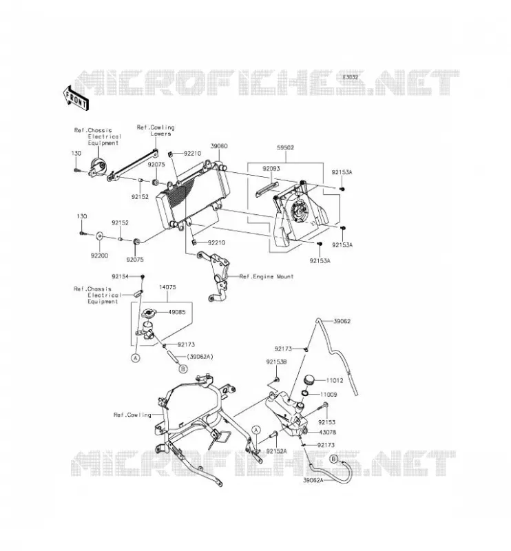 RADIATOR Kawasaki MOTOS 300 2015 NINJA 300  EX300AFS