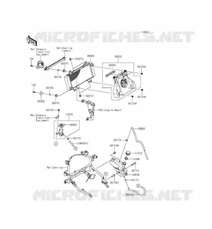 RADIATOR Kawasaki MOTOS 300 2013 NINJA 300 ABS  EX300BDF