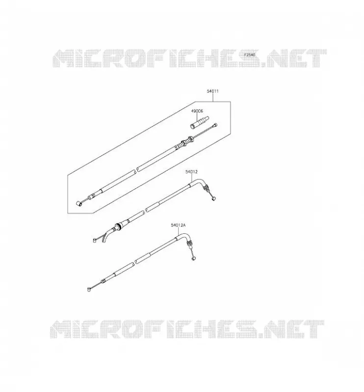 CABLES Kawasaki MOTOS 300 2014 NINJA 300 ABS  EX300BEF
