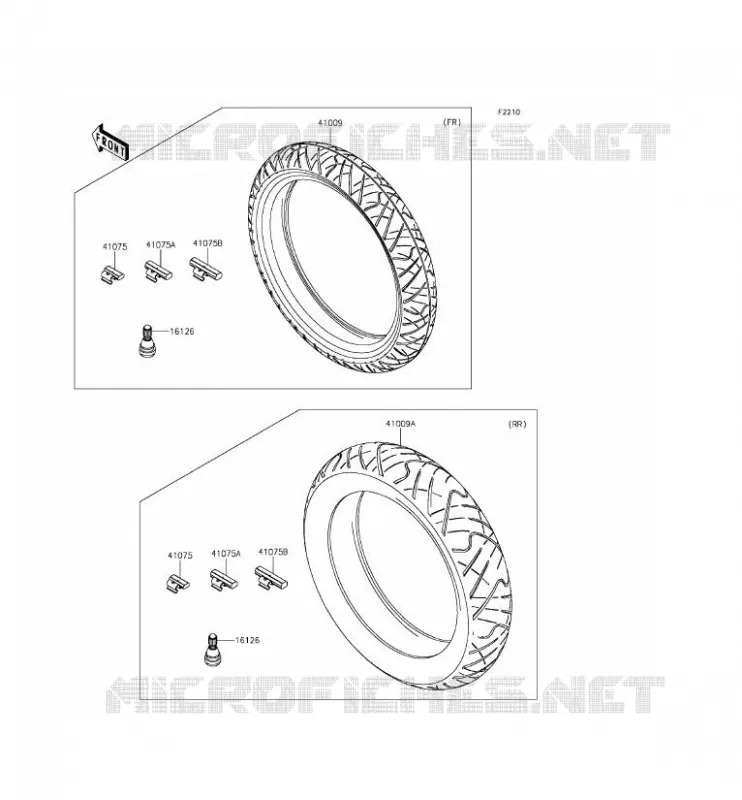 TIRES Kawasaki MOTOS 300 2014 NINJA 300 ABS  EX300BEF