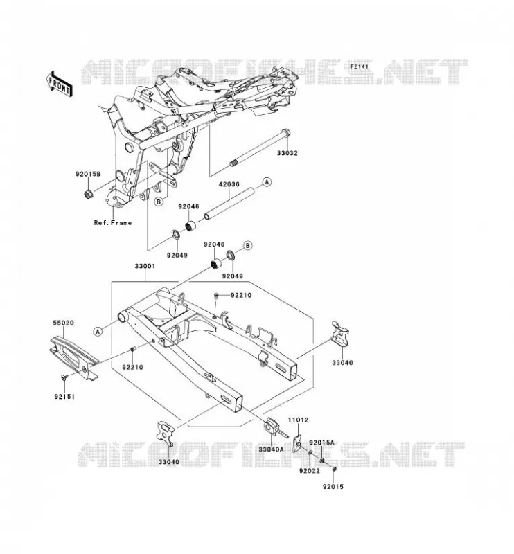 SWINGARM Kawasaki MOTOS 300 2014 NINJA 300 ABS  EX300BEFA