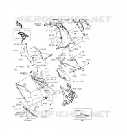 LOWER COWLING voor Kawasaki NINJA 300 ABS 2015