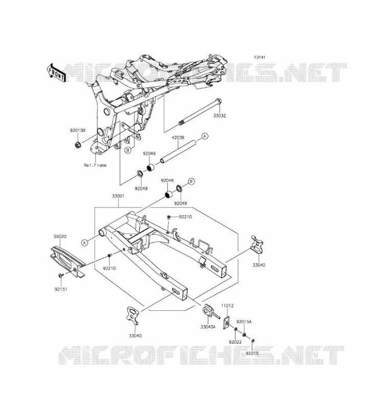 SWINGARM Kawasaki MOTOS 300 2015 NINJA 300 ABS  EX300BFSA