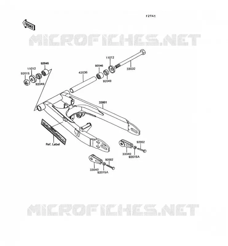 SWINGARM Kawasaki MOTOS 305 1994 GPZ305 BELT DRIVE  EX305-B10