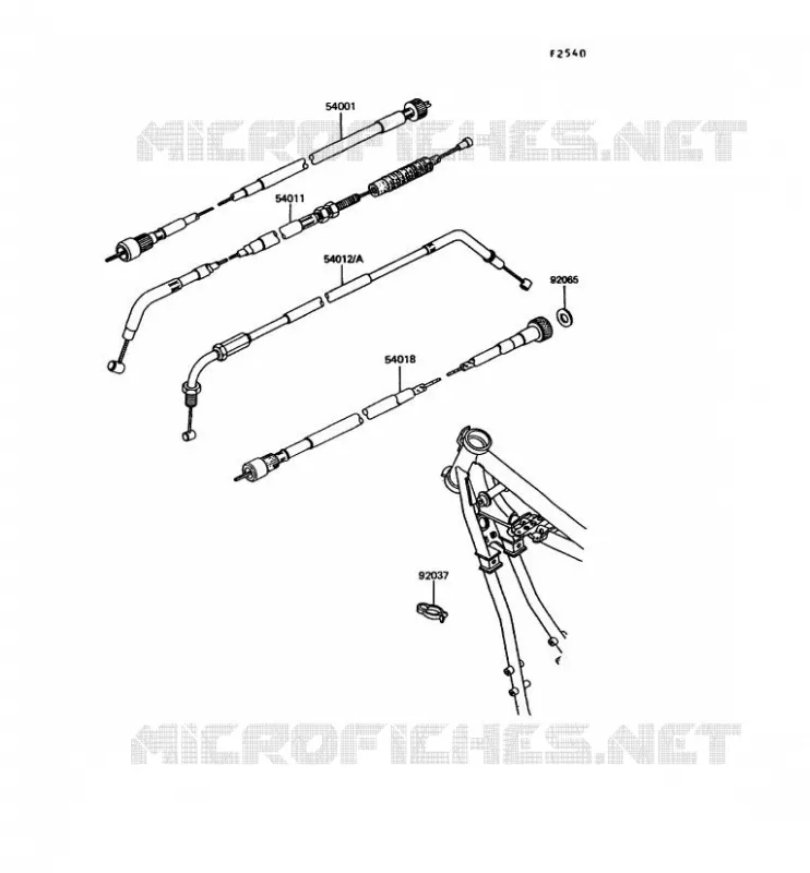 CABLES Kawasaki MOTOS 305 1991 GPZ305 BELT DRIVE  EX305-B8