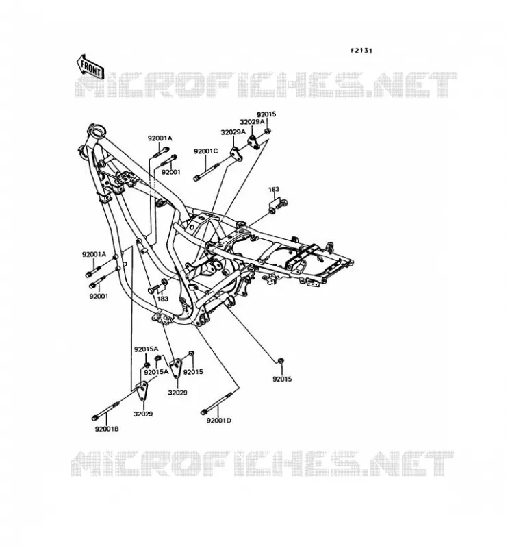 FRAME PARTS Kawasaki MOTOS 305 1991 GPZ305 BELT DRIVE  EX305-B8