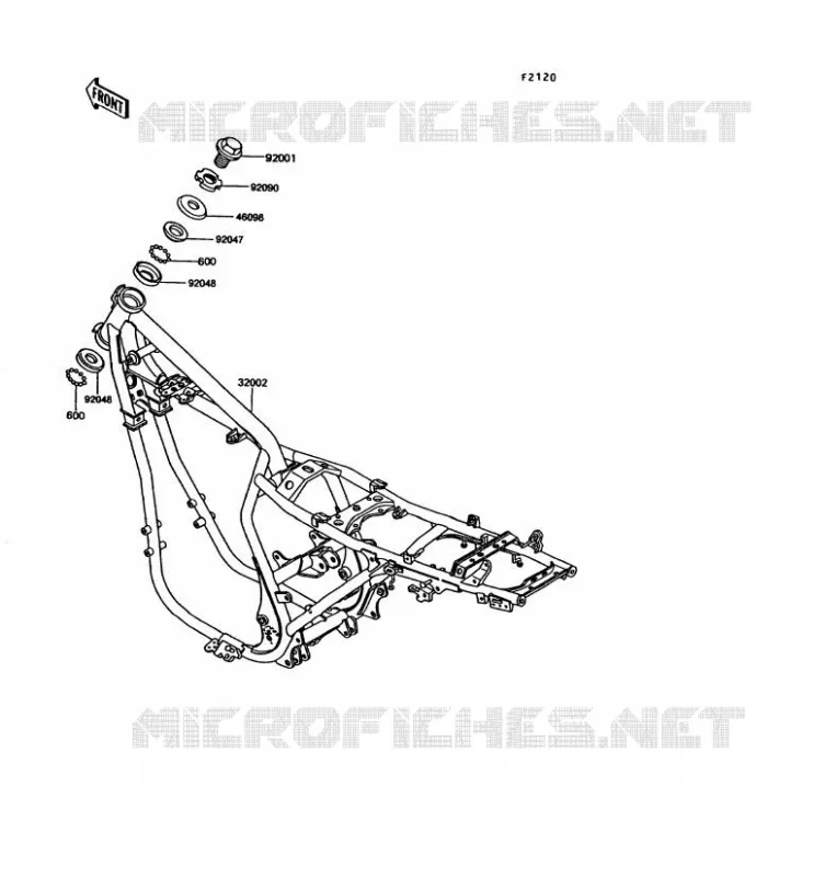 CHASSIS Kawasaki MOTOS 305 1993 GPZ305 BELT DRIVE  EX305-B9