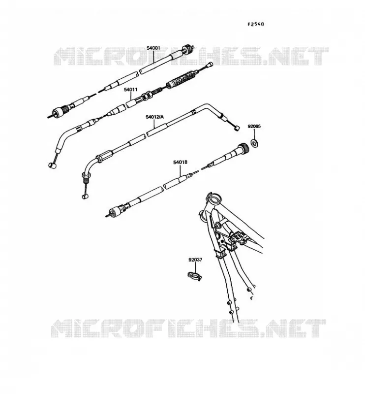 CABLES Kawasaki MOTOS 305 1993 GPZ305 BELT DRIVE  EX305-B9