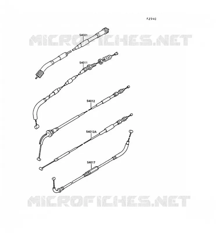 CABLES Kawasaki MOTOS 400 1988 GPZ400S  EX400-A2