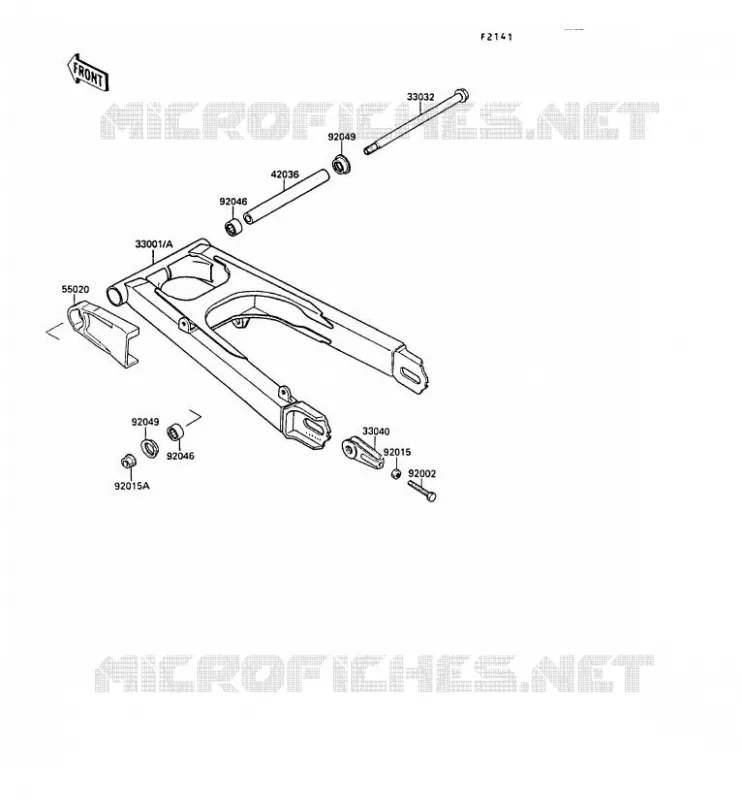 SWINGARM Kawasaki MOTOS 400 1988 GPZ400S  EX400-A2