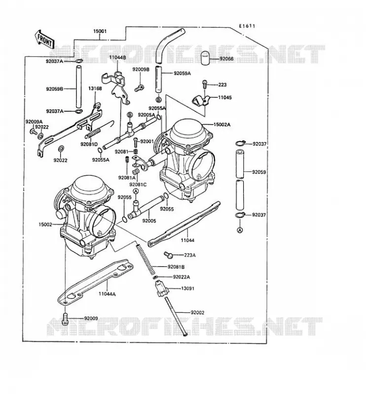 CARBURETOR Kawasaki MOTOS 400 1989 GPZ400S  EX400-A3