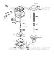 CARBURETOR PARTS voor Kawasaki GPZ500S 1988