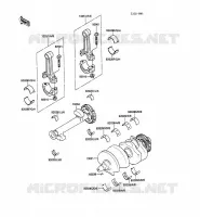 CRANKSHAFT voor Kawasaki GPZ500S 1988