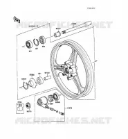 FRONT HUB voor Kawasaki GPZ500S 1988