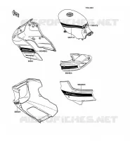 STICKER(EBONY) voor Kawasaki GPZ500S 1988