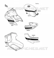 STICKER(WHITE) voor Kawasaki GPZ500S 1988
