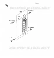 SUSPENSION   SHOCK ABSORBER voor Kawasaki GPZ500S 1988