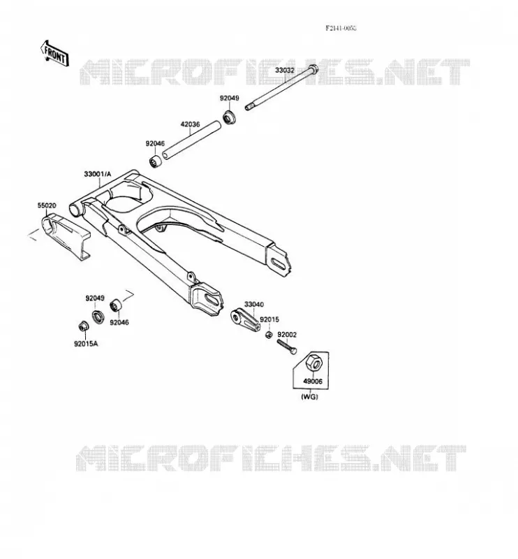 SWINGARM Kawasaki MOTOS 500 1988 GPZ500S  EX500-A2