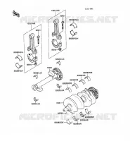 CRANKSHAFT voor Kawasaki GPZ500S 1988