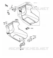 LOWER COWLING voor Kawasaki GPZ500S 1988