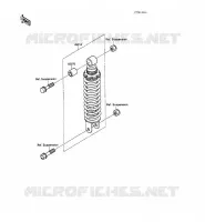 SUSPENSION   SHOCK ABSORBER voor Kawasaki GPZ500S 1988