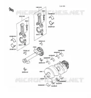 CRANKSHAFT voor Kawasaki GPZ500S 1988