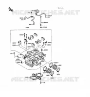 CYLINDER HEAD voor Kawasaki GPZ500S 1988