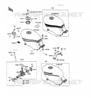 FUEL TANK voor Kawasaki GPZ500S 1988