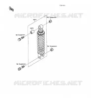 SUSPENSION   SHOCK ABSORBER voor Kawasaki GPZ500S 1988