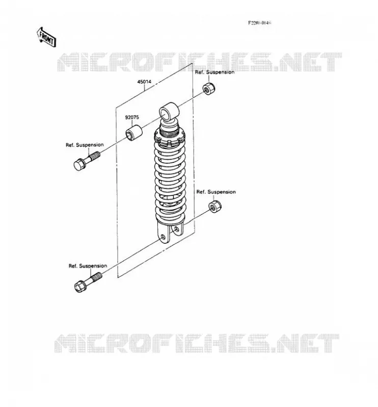 SUSPENSION - SHOCK ABSORBER Kawasaki MOTOS 500 1988 GPZ500S  EX500-A2