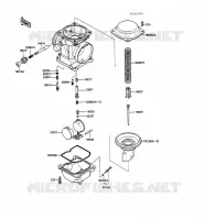 CARBURETOR PARTS voor Kawasaki GPZ500S 1989