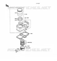 CYLINDER   PISTON  voor Kawasaki GPZ500S 1989