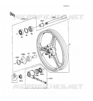 FRONT HUB voor Kawasaki GPZ500S 1989