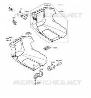 LOWER COWLING voor Kawasaki GPZ500S 1989