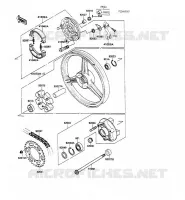REAR HUB voor Kawasaki GPZ500S 1989