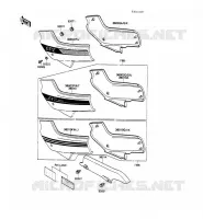 SIDE COVERS   CHAIN COVER voor Kawasaki GPZ500S 1989