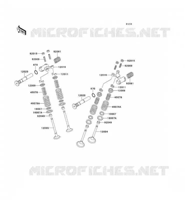 ARM ROCKER - VALVES Kawasaki MOTOS 500 1990 GPZ500S  EX500-A4