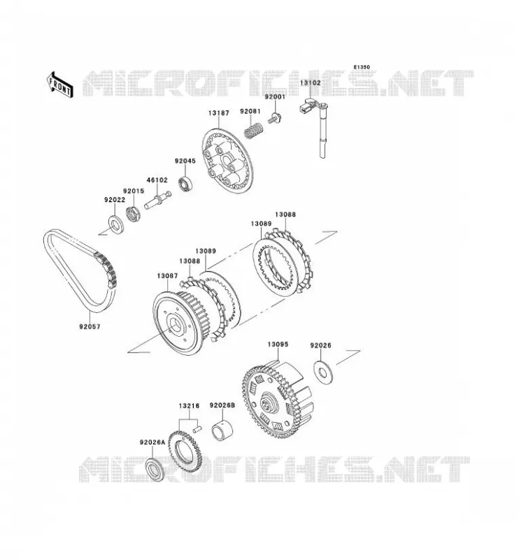 CLUTCH Kawasaki MOTOS 500 1990 GPZ500S  EX500-A4
