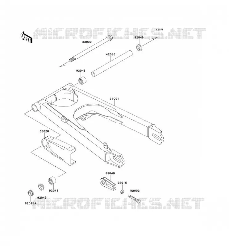 SWINGARM Kawasaki MOTOS 500 1991 GPZ500S  EX500-A5