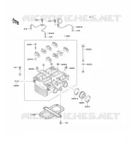 CYLINDER HEAD voor Kawasaki GPZ500S 1992