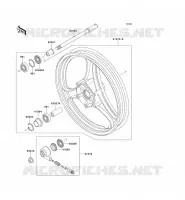 FRONT HUB voor Kawasaki GPZ500S 1992