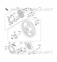 REAR HUB voor Kawasaki GPZ500S 1992
